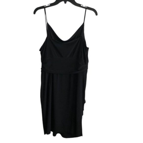 Nine & Co VTG Black Spaghetti Strap Fitted Side Zip Dress Sleeveless Sz.14 - Picture 2 of 15